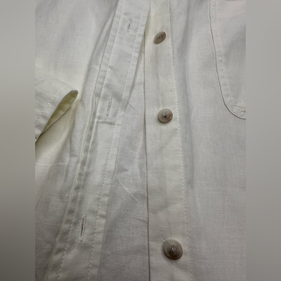 Women's Long Sleeve Button Down Cropped Shirt Universal Thread White Size XXL - Picture 4 of 6